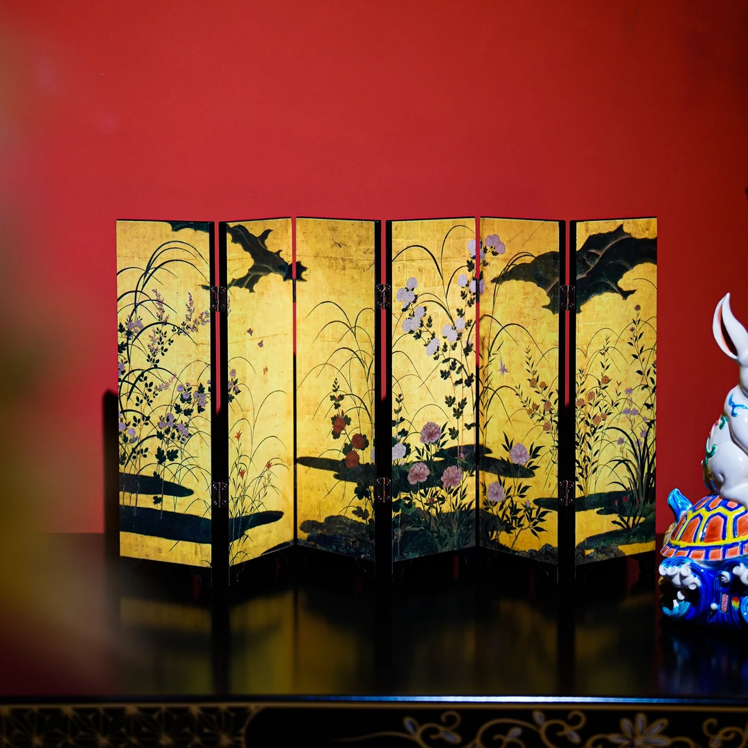 【33专属】BC02游山念屏风茶桌摆件双面小屏风中国风复古台屏装饰