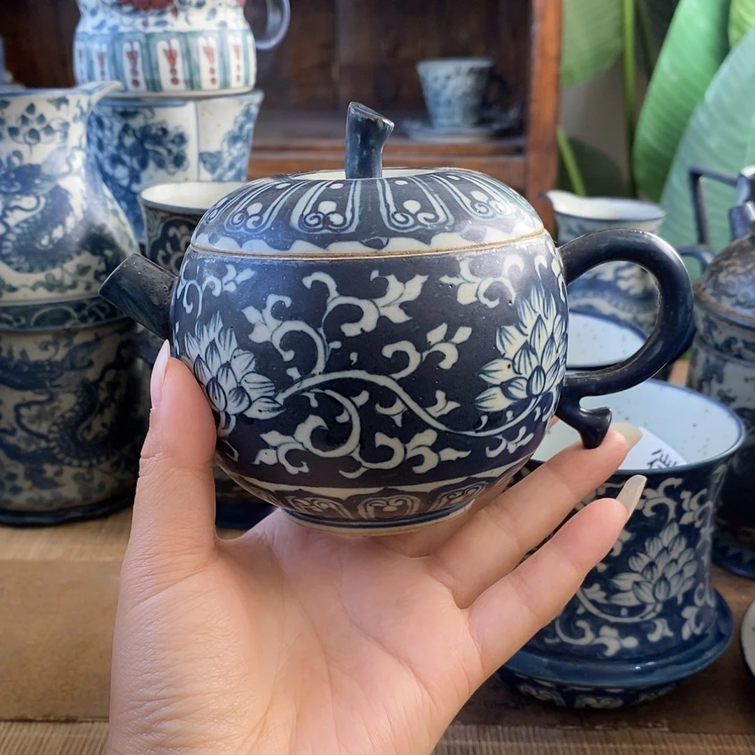 曦****手工手绘青花高温陶瓷