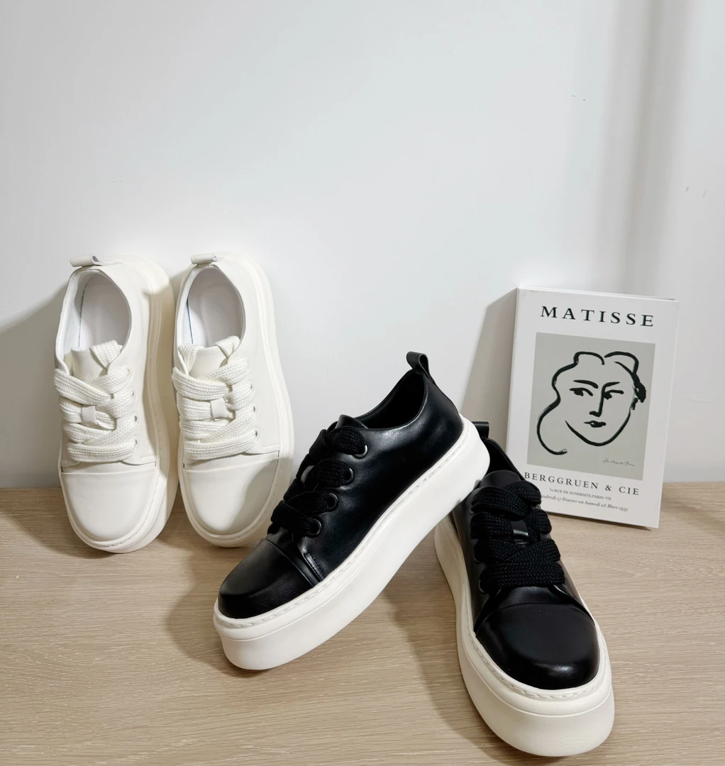 强森【小饼干】秋冬新品上新！ 男士真皮休闲百搭板鞋小白鞋