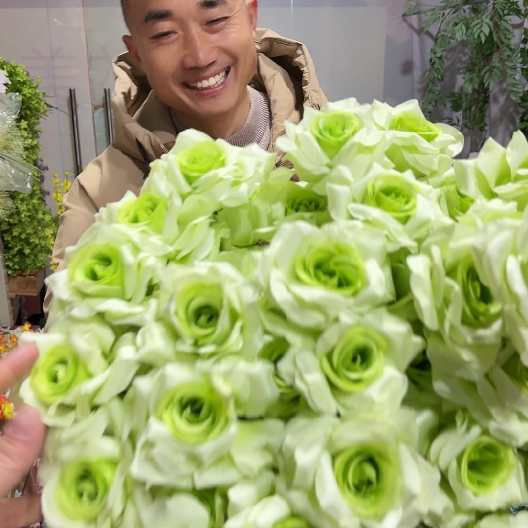 600号绿色玫瑰10支