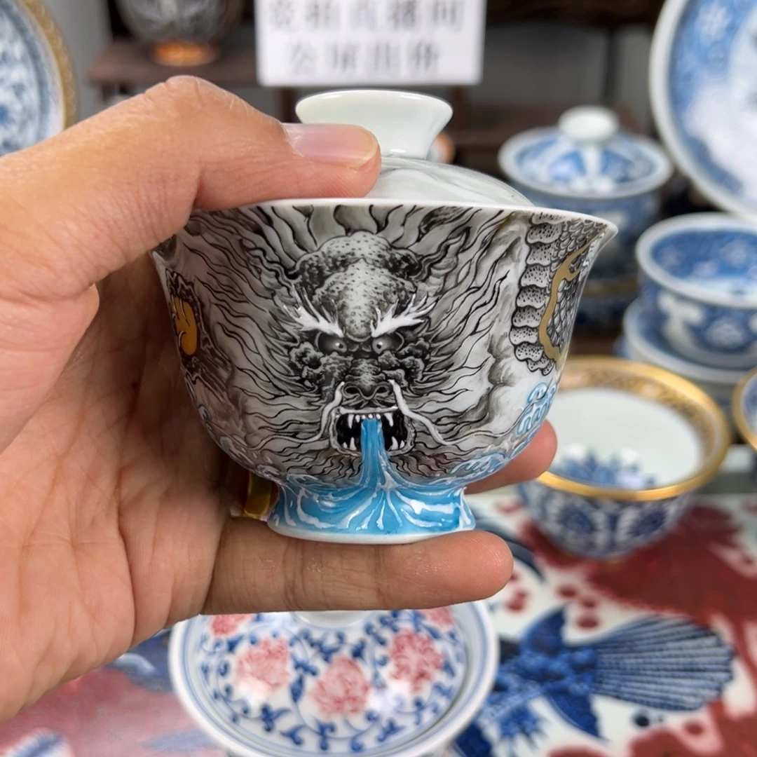 不***鱼景德镇手工手绘陶瓷