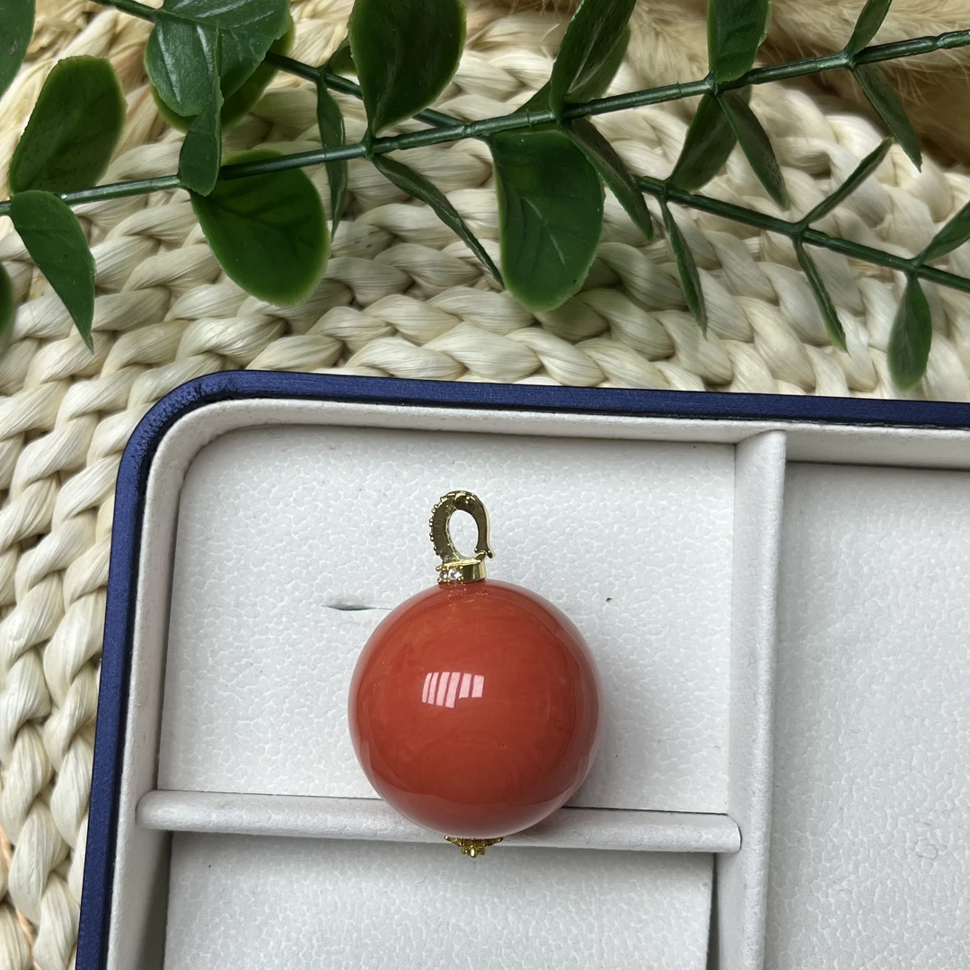 1026橘色吊坠约30mm多样发其一