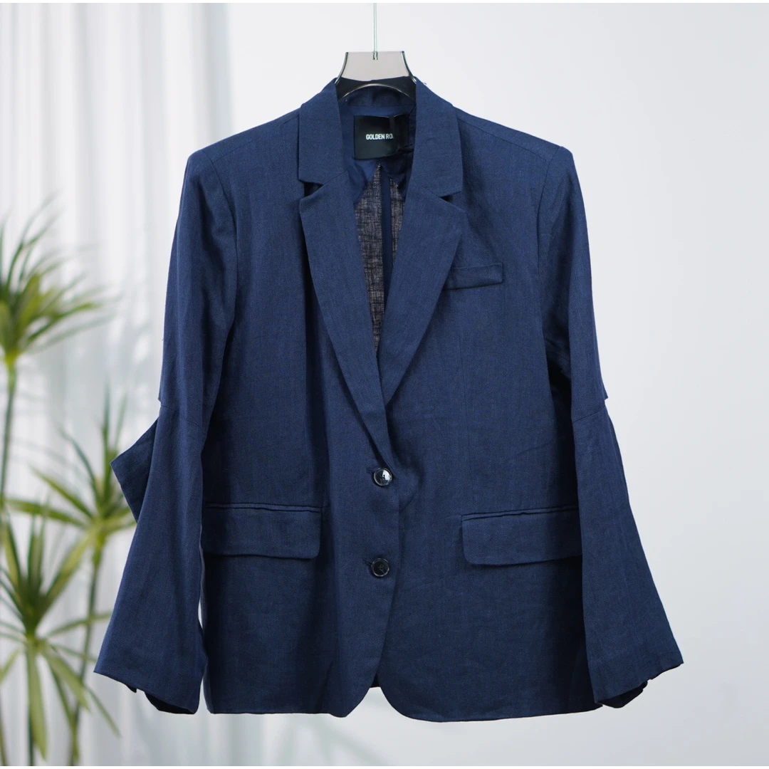 尚系列  Y391-5 女装春秋设计款西装外套深蓝色FW03R18