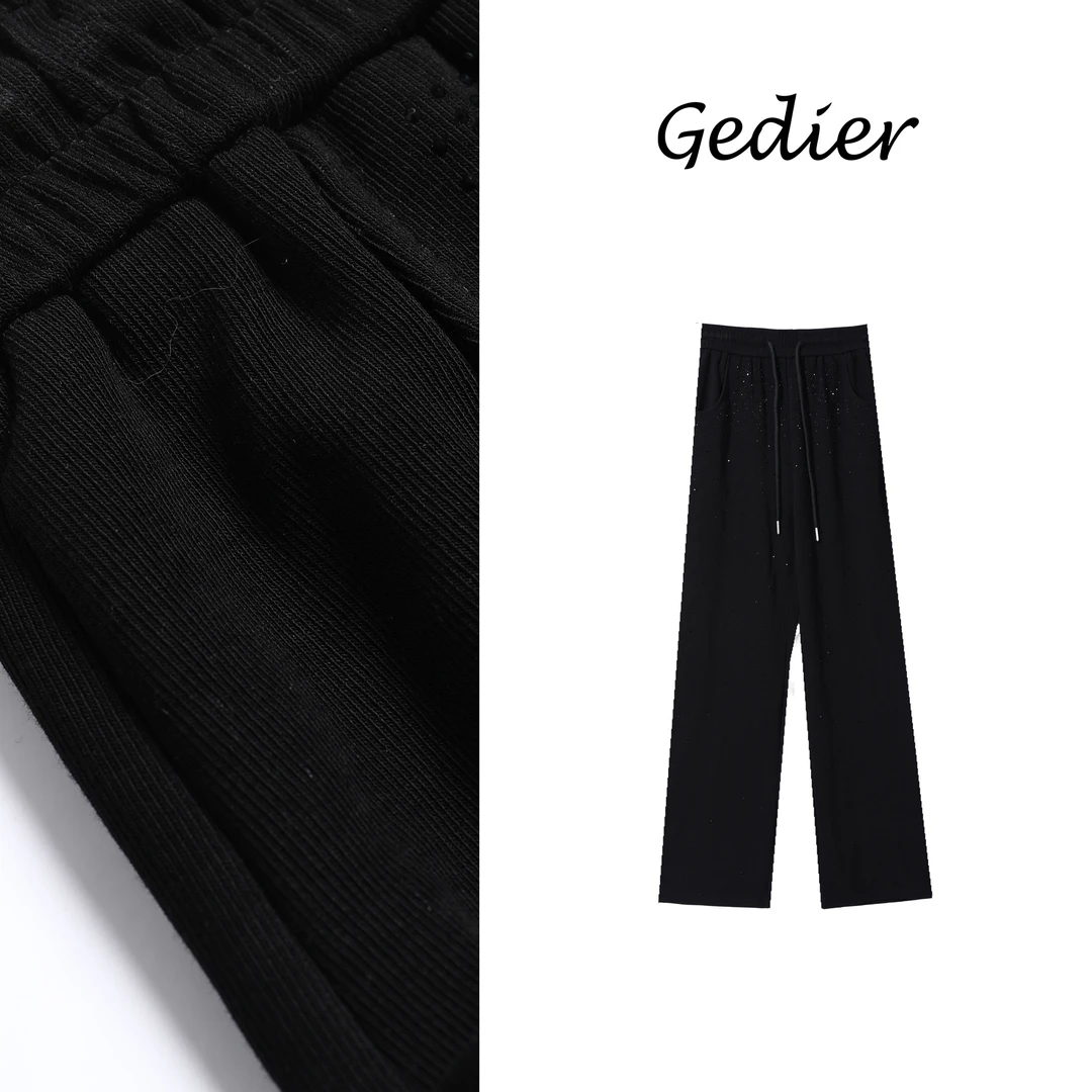 【歌蒂尔Gedier】2025春款欧若风女士满钻高腰卫裤 KG510170Y
