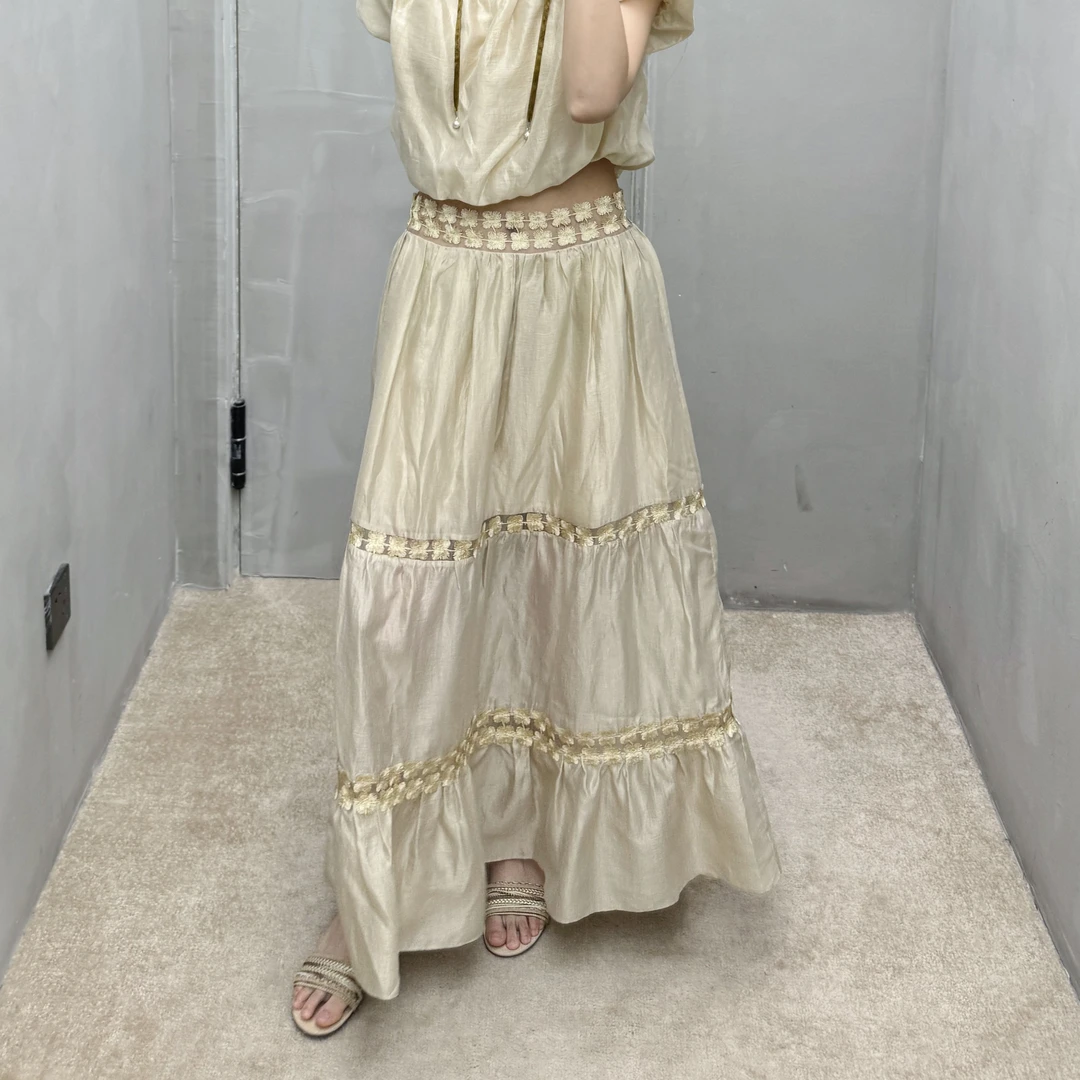 UCUT简刀 ODTD 品牌25新时尚醋酸A字伞形半裙 2930