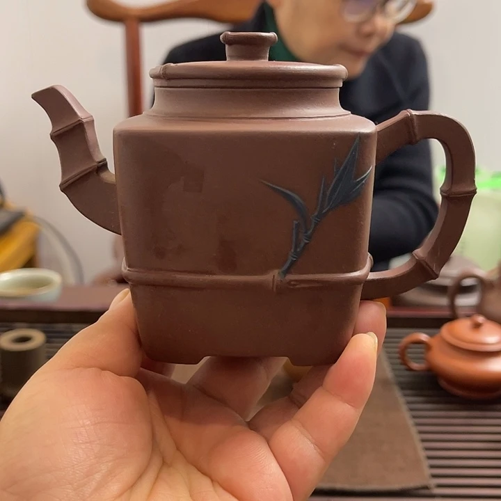 骑***童紫砂茶壶紫砂壶 紫泥