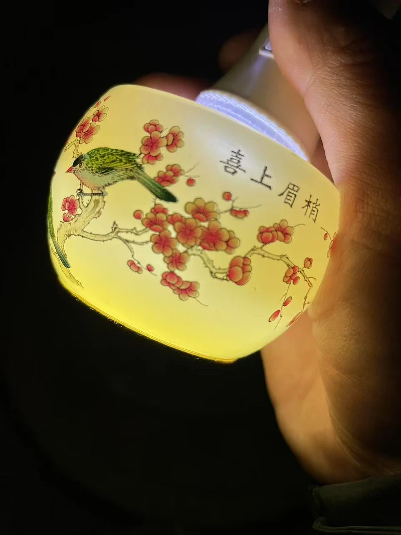 ［喜上眉梢琥珀琉璃主人杯］高端主人杯茶具琉璃杯茶杯水杯无礼盒s