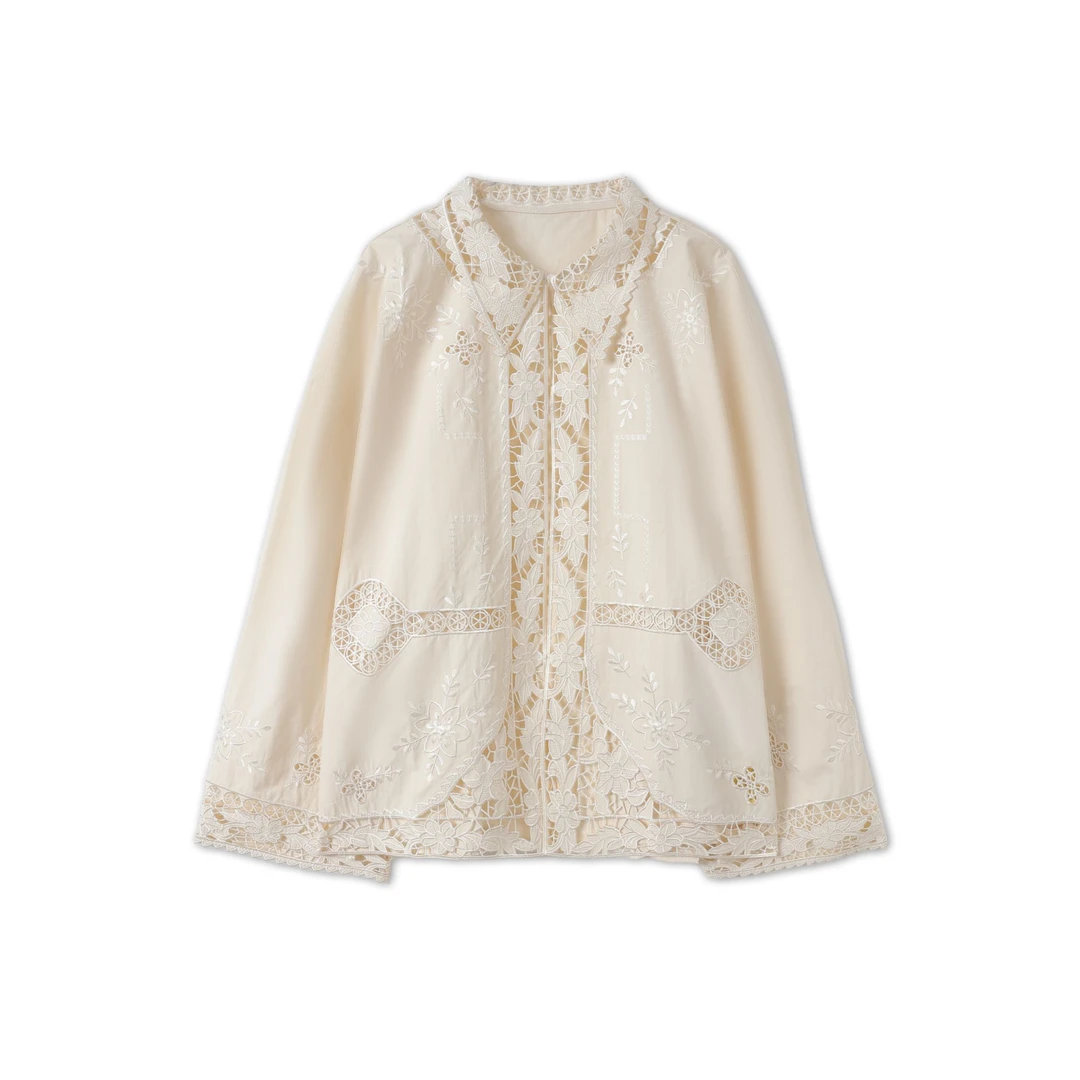 绣花镂空百搭气质小众衬衣时尚高级感上衣NYN-5446