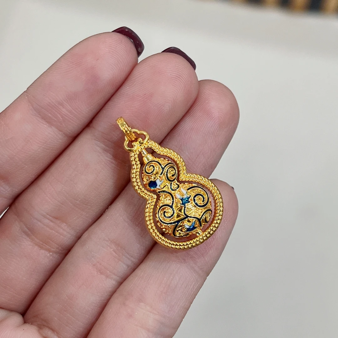 18K金葫芦吊坠54号k00