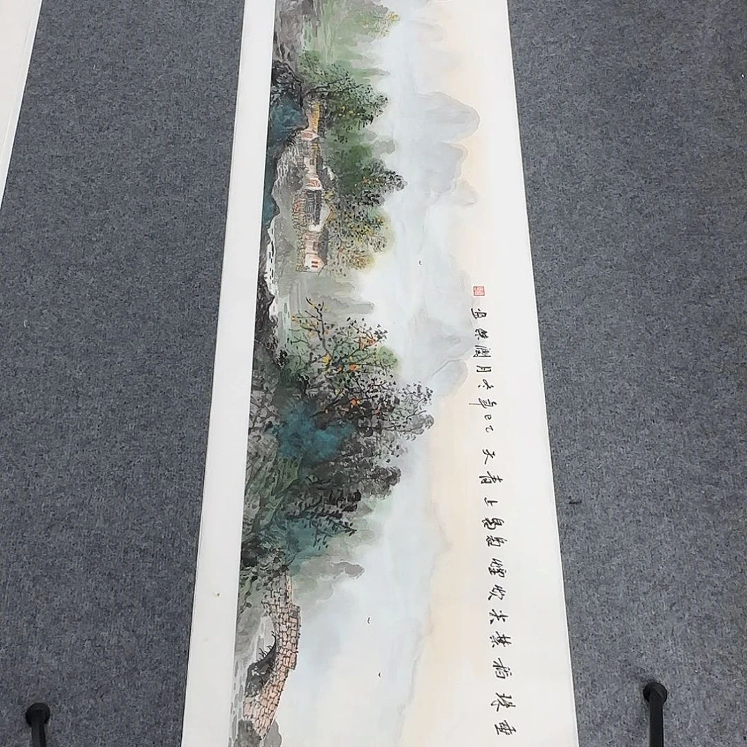 国画138*35纯手绘何润杰