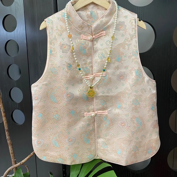 “粉锦鲤” 高定品质款 新中复古式重工马甲