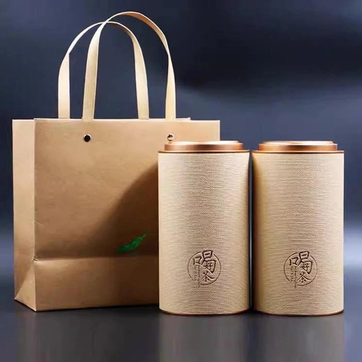 通用茶叶罐纸罐大号小号半斤一斤装茶叶包装空礼盒密封圆罐子定制