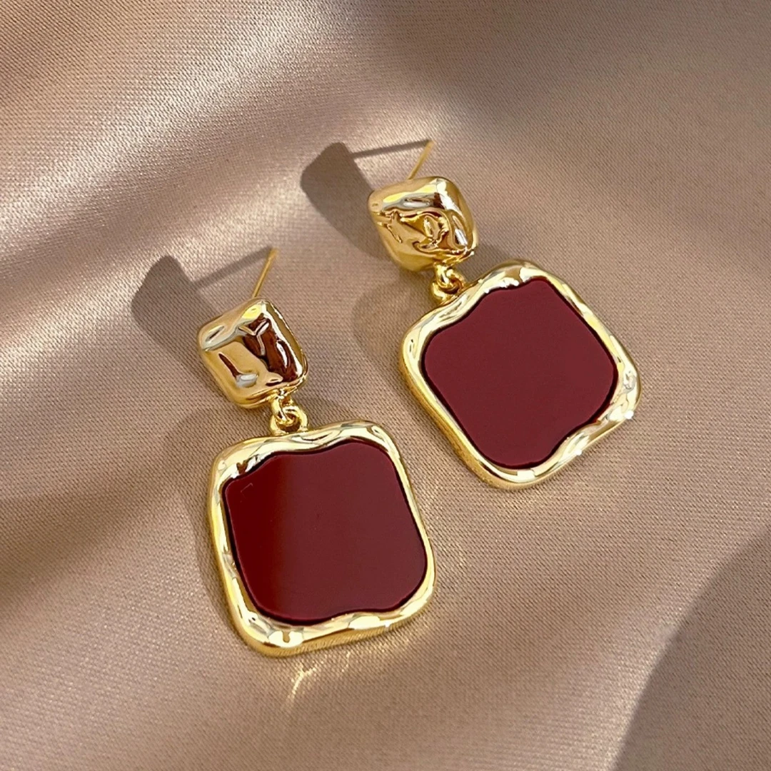 铜合金耳饰 【O62】气质轻奢百搭简约简约优雅精致网红设计师耳环