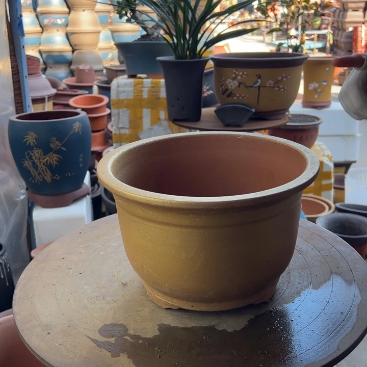 紫砂宜兴紫砂花盆