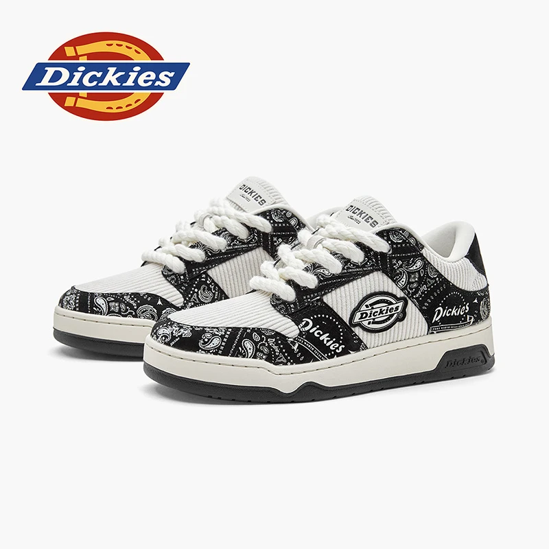 Dickies休闲鞋2025新款冬季百搭情侣运动鞋增高板鞋腰果花面包鞋