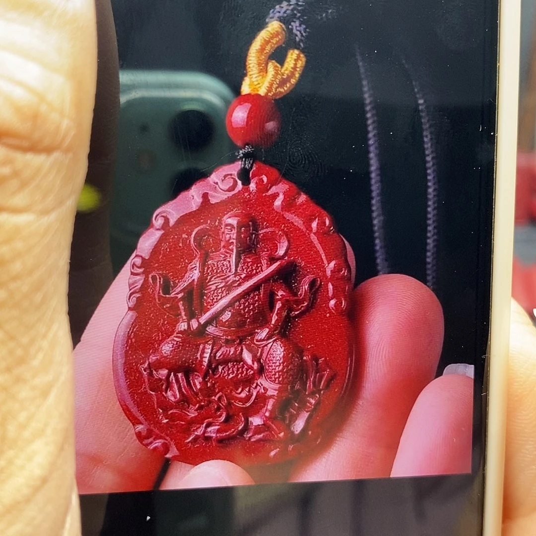 天然辰砂紫金砂吊坠