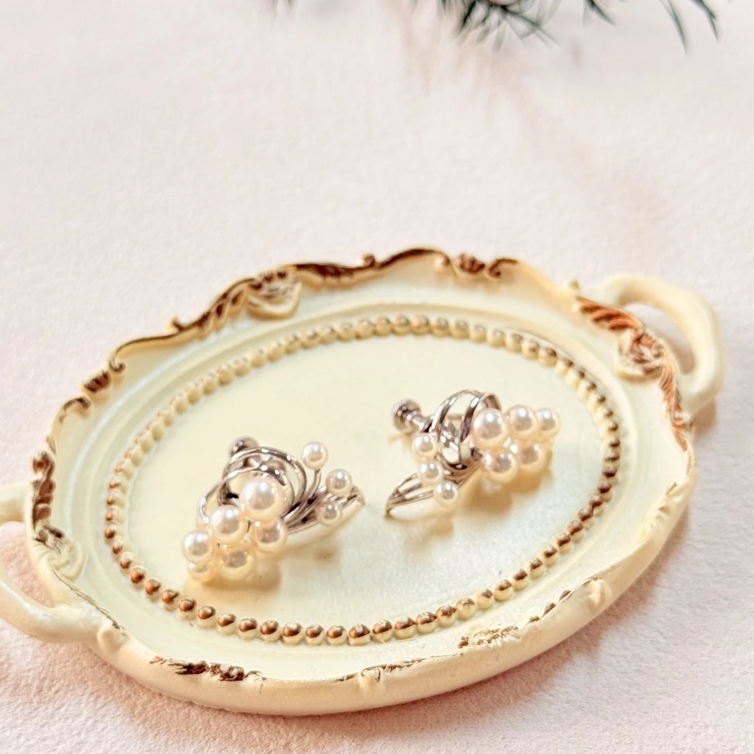 【六六中古】孤品天然海水珍珠耳夹ap8507珠子3.5-6