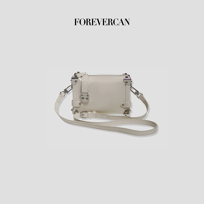 FOREVERCAN【新品彩蛋】白色方形牛皮包包 SS25813