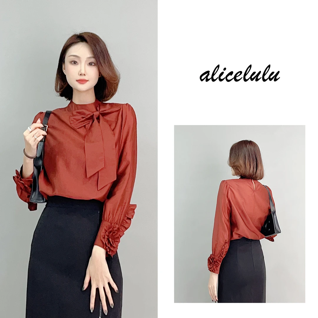 2 ALICE 少女心衬衫 蝴蝶结 优雅顺滑 S2141747E