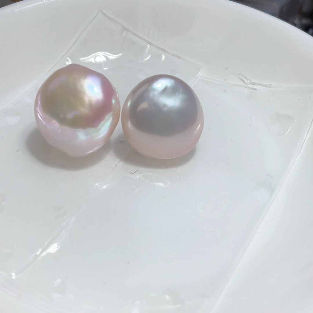 淡水珍珠耳饰银S925镶嵌A**运