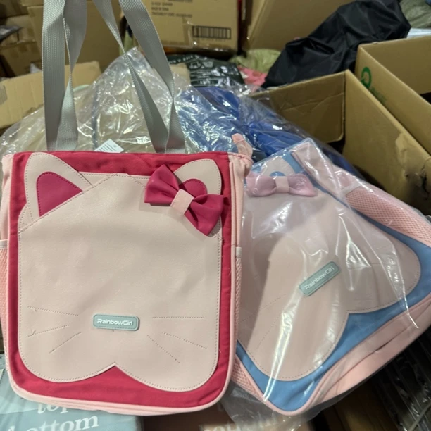 30*33cm 小学初中 彩虹女孩大号补习袋！