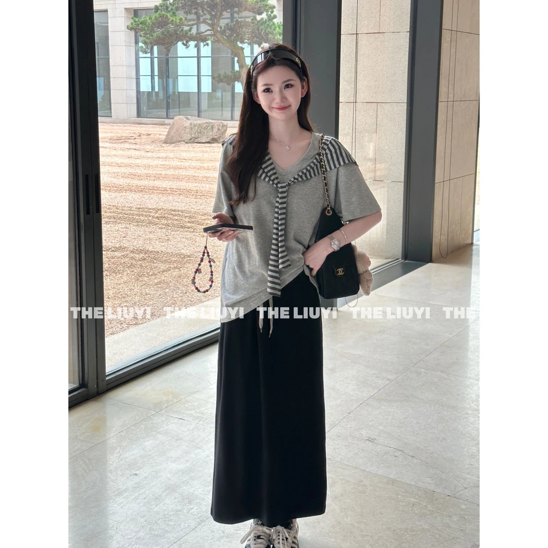 【LIUYI】显瘦直筒半身长裙56284