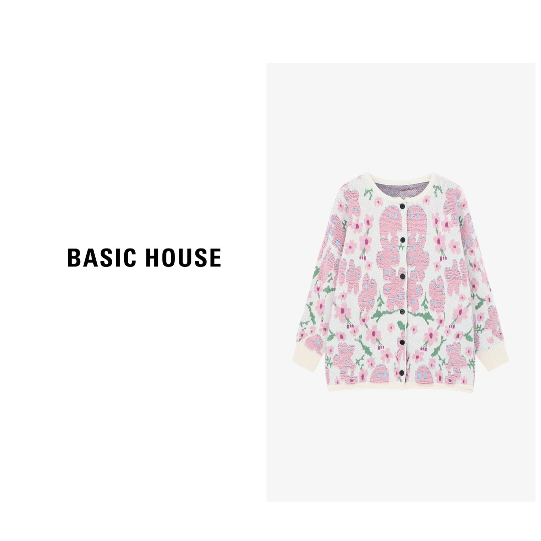 【芋总专属】Basic House/百家好小香风提花宽松毛衣-B06245S8192