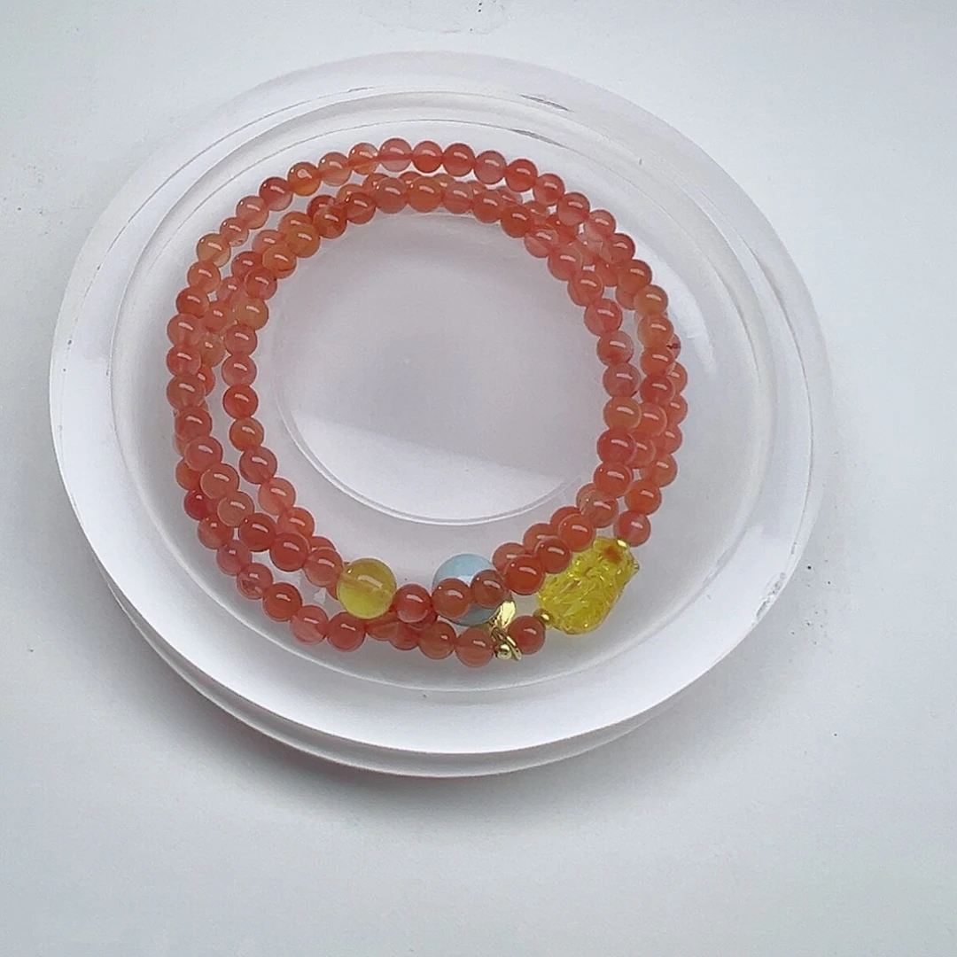 水晶手串未镶嵌j****i南红