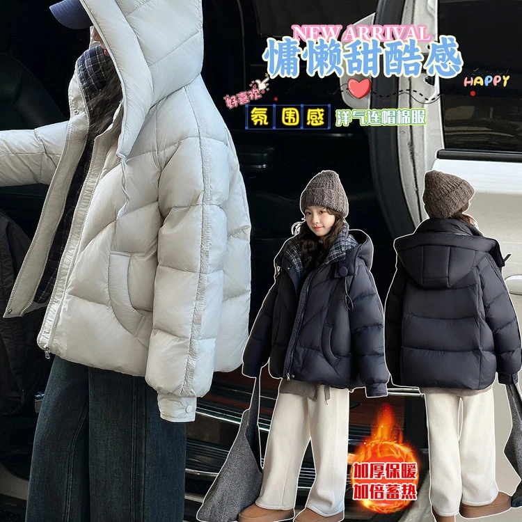 韩版女童洋气棉服保暖宽松显瘦童装时尚百搭潮流中大童