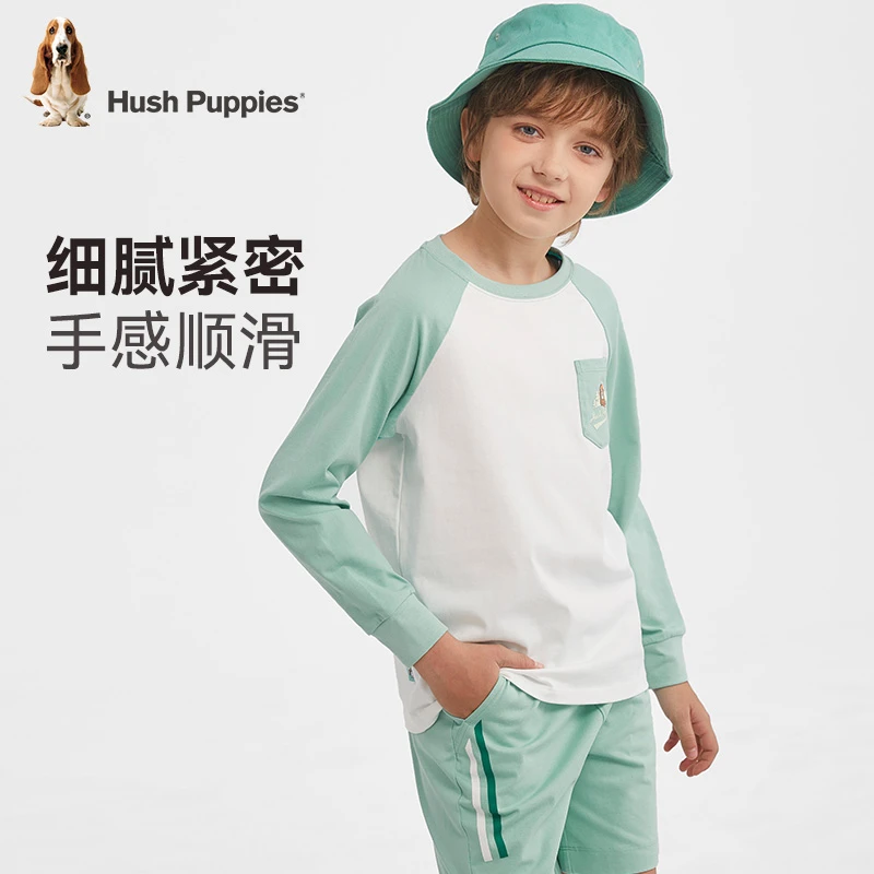 【索罗娜圆领T恤】暇步士童装2025春季新款儿童长袖圆领衫柔软内搭