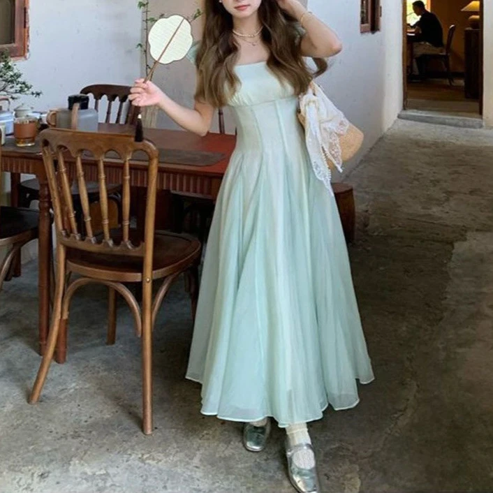 法式甜美百搭连衣裙学院风小个子夏季新款设计感2025年高级感穿搭