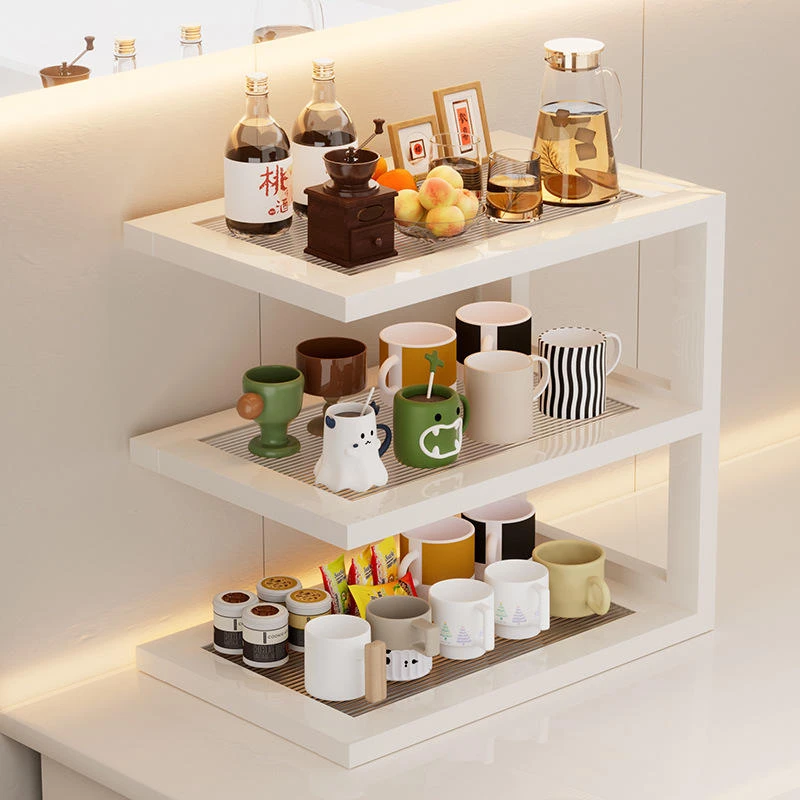 家用桌面风置物架桌上多层卧室小型卫生间厨房高颜值万能型收纳架