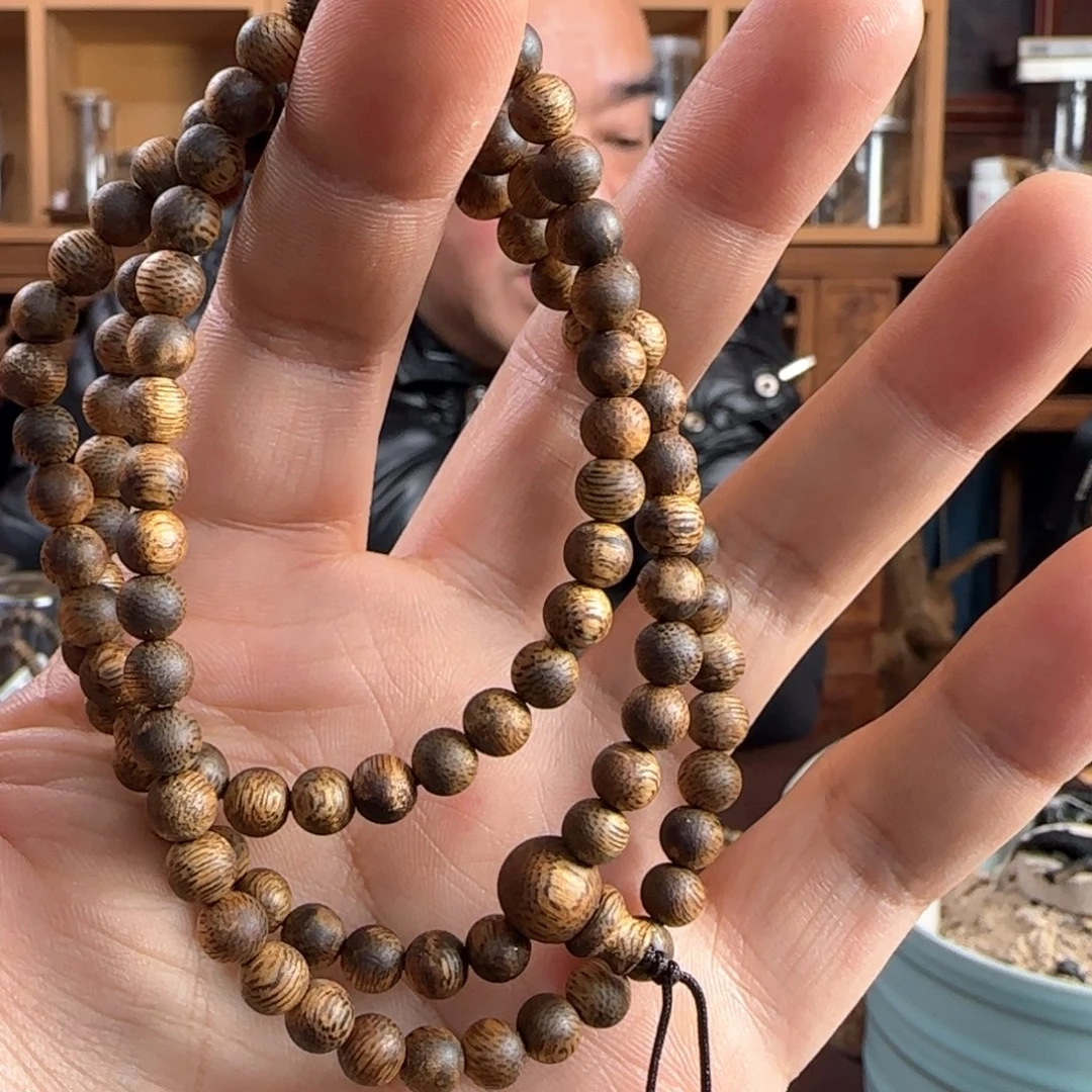 沉香手串奇楠一代苗白棋0.6，9-10克