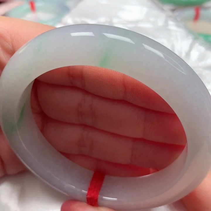 翡翠手镯未镶嵌冰胶阳绿23