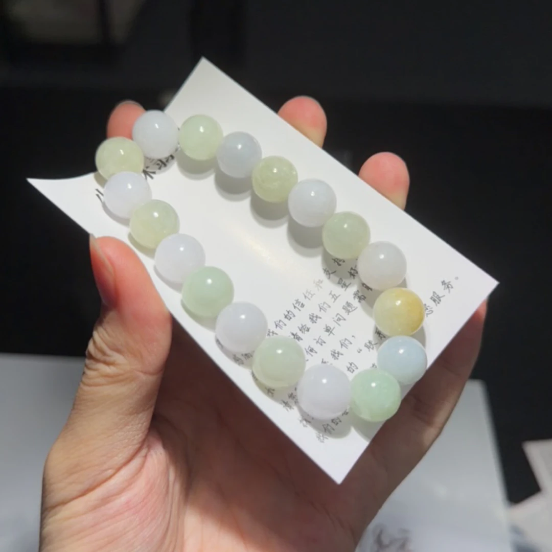 纯天然a货缅甸翡翠手串5