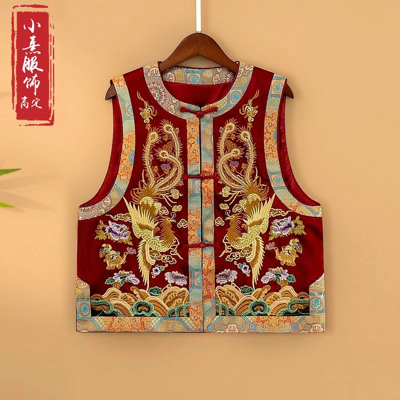 【鸾凤】2025春季新款国风马甲新中式宽松圆领重工绣花女装马夹外套