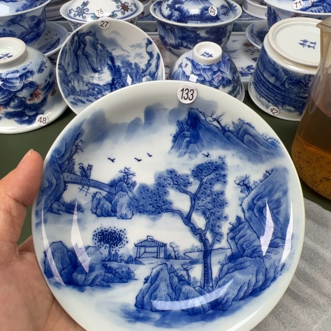 景德镇纯手工纯手绘茶具木木133