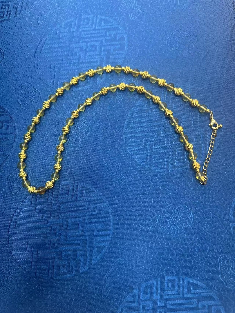 【章章甄选】美轮美奂猫眼珠美人如是也蓝珀吊坠合金镶嵌【YPN687】