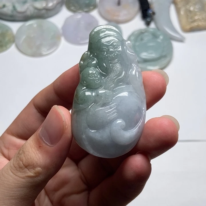 翡翠未镶嵌颈饰财爷13