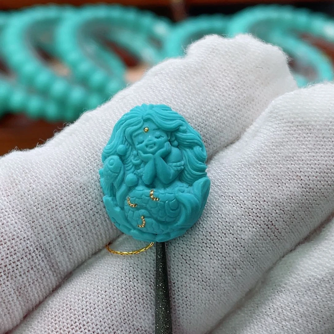 绿松石未镶嵌珠宝半成品