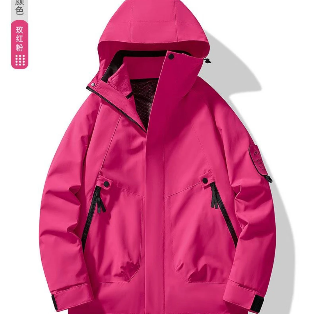 女户外三合一冲锋衣登山服防风防水休闲外套C