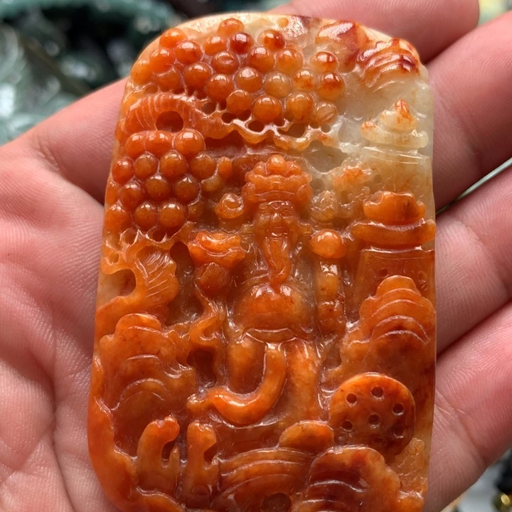 翡翠颈饰未镶嵌保真天然a货翡翠