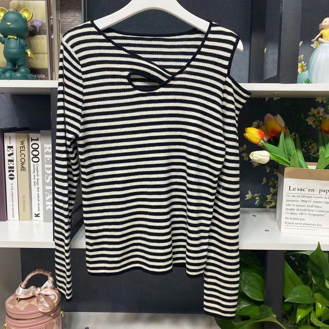 小清新镂空设计小众修身显瘦内搭上衣N381