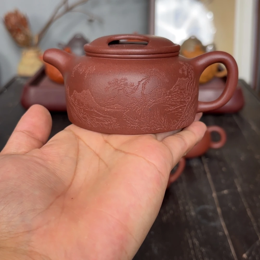 茶壶紫砂牛盖200毫升中槽清