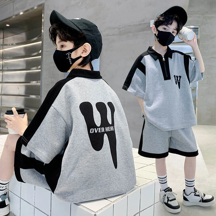 春秋宝宝衣服儿童春装夏装童装男童夏款POLO套装2024新款夏季洋气