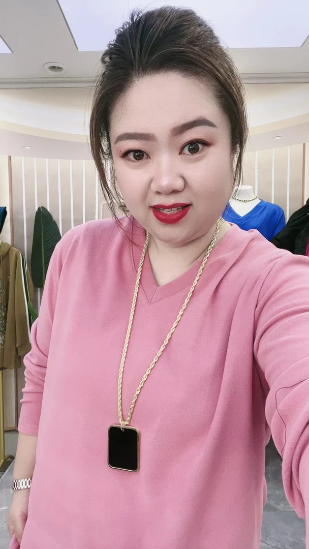 2025冬季新款V领净版双面磨绒T恤宽松休闲百搭款