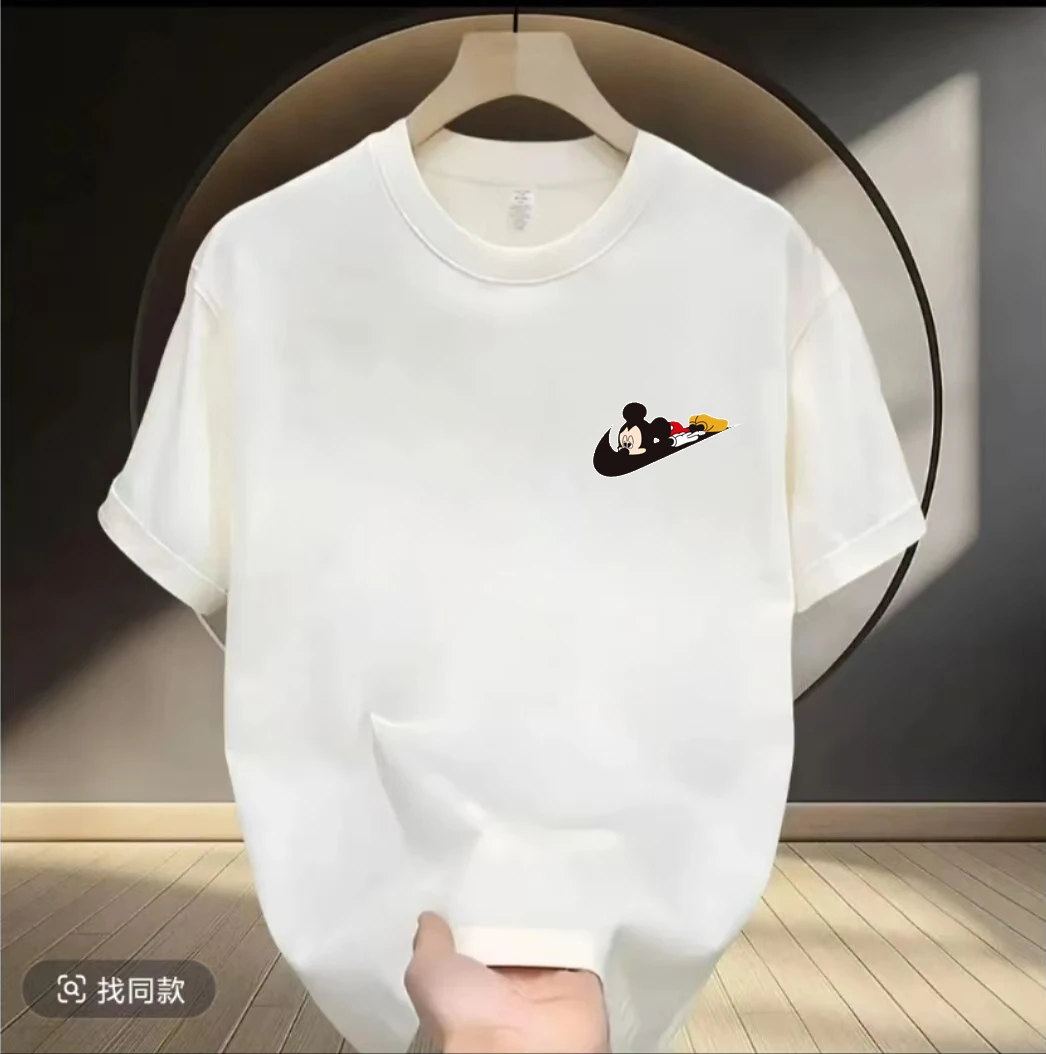 【一折清仓】夏季短袖男女同款情侣半袖休闲透气圆领潮流印花薄款