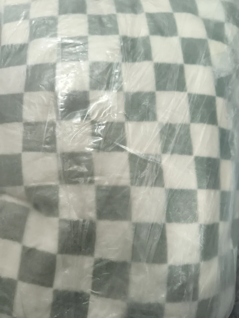 【绿格子】双人牛奶绒床单