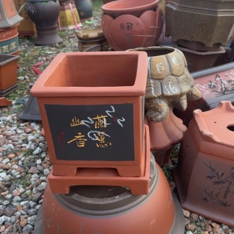 红陶紫砂花盆盆景盆栽