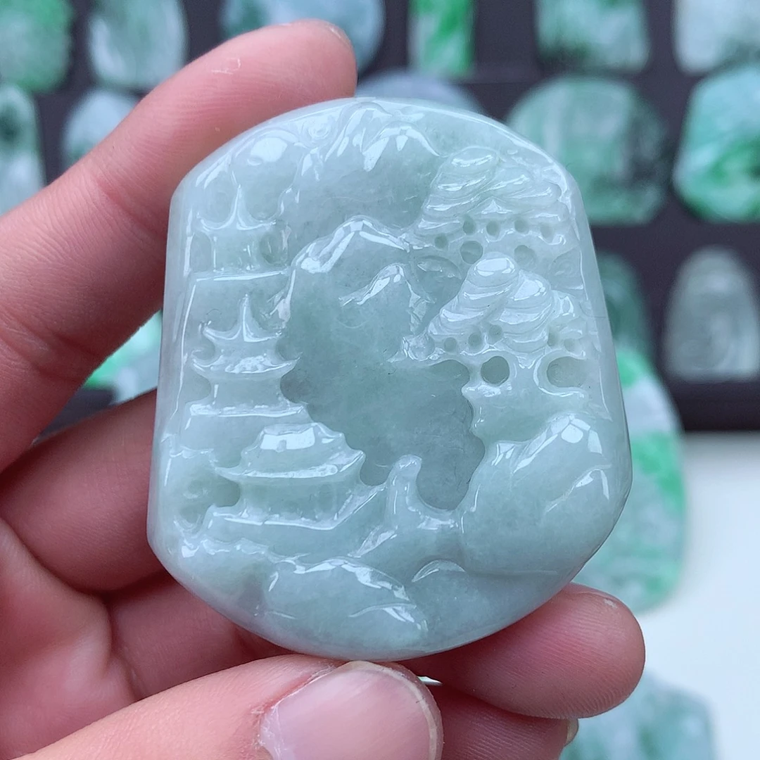 翡翠颈饰未镶嵌翡翠吊坠